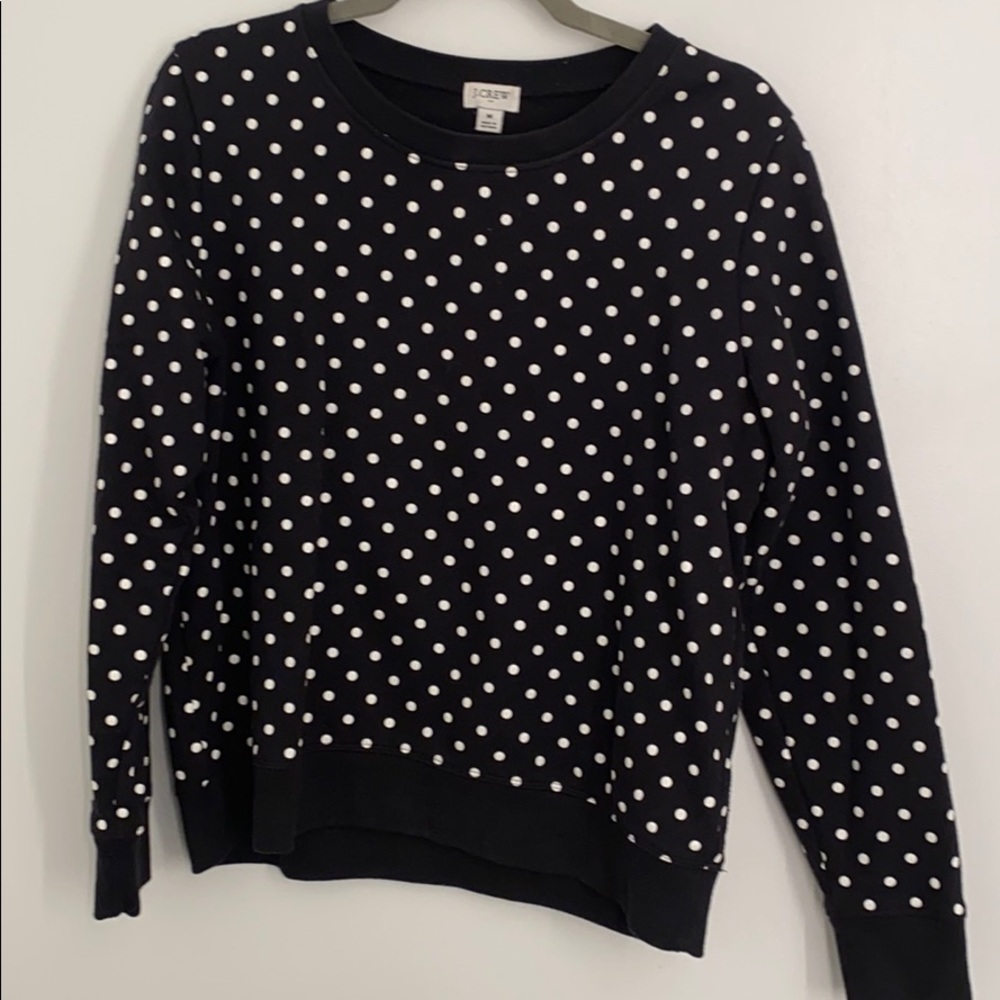 Polka dot sueter from J Crew